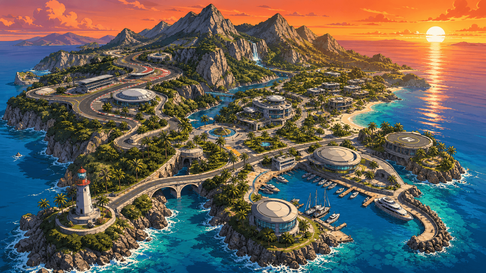 RUSH interactive island